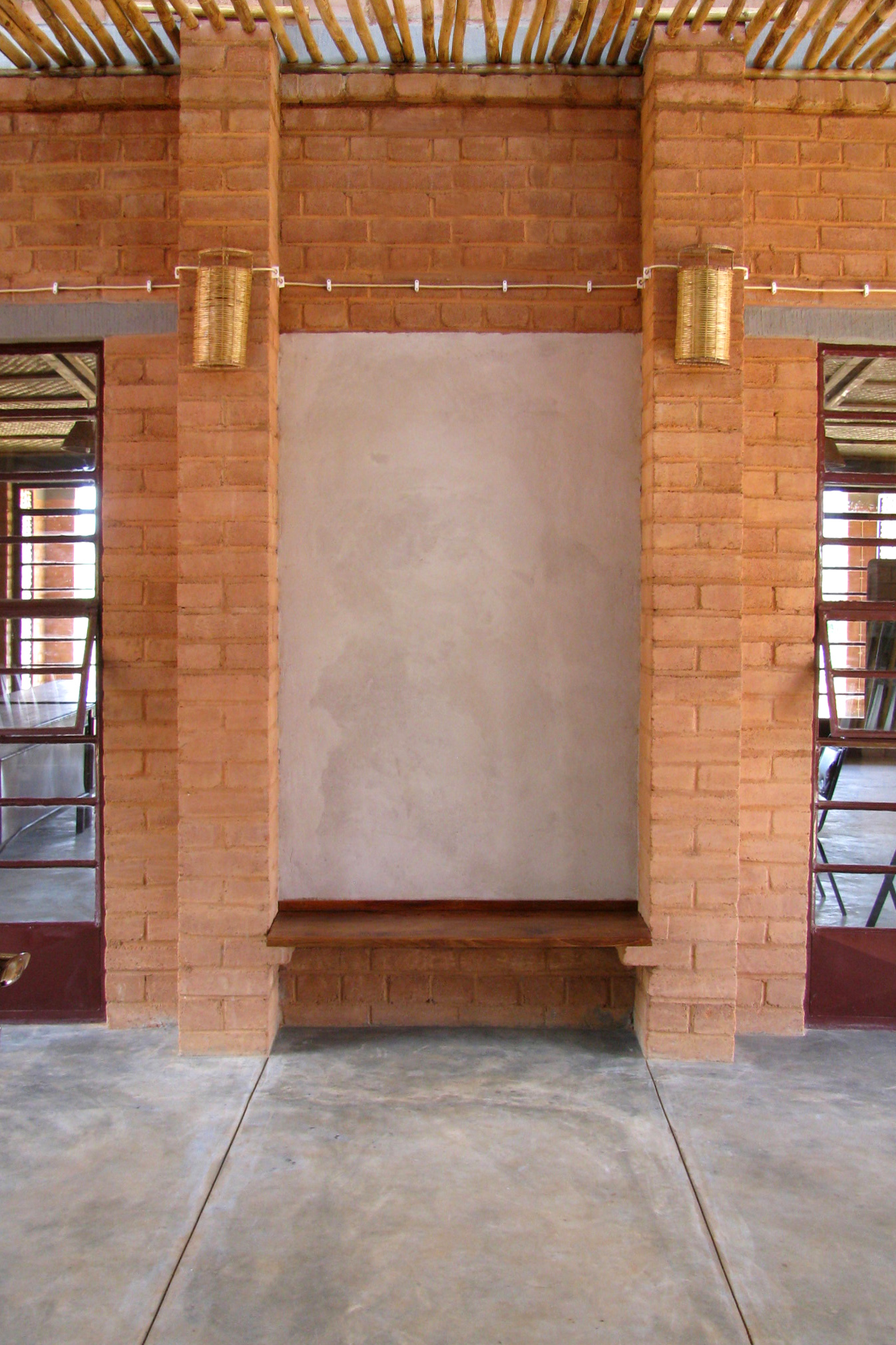 interior courtyard of Manica Community Center